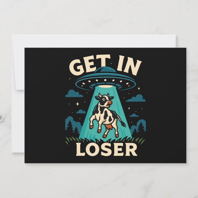 Lustigt koksbortförande av UFO Inbjudningar (Framsida)