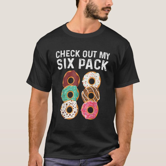 Lustigt kolla in mina donuts Abs T Shirt (Framsida)