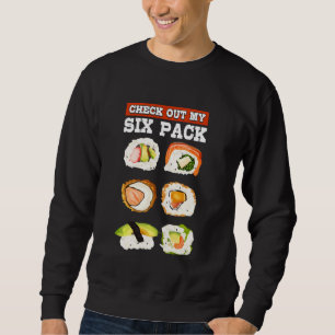 Lustigt kolla in mitt sexpack japanskt sushi Älska Lång Ärmad Tröja