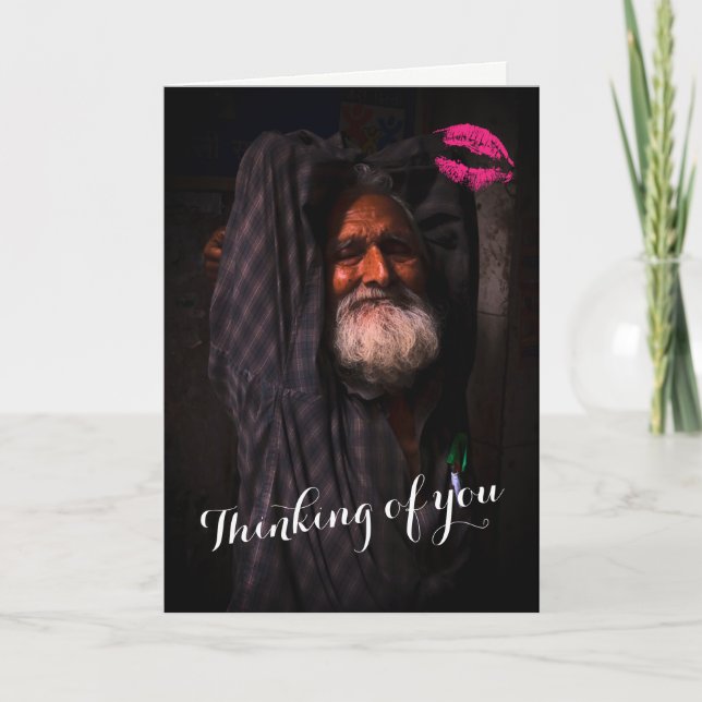 Lustigt, kom snart kort. Indisk kille Kort (Framsida)