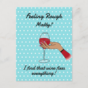 Lustigt komma bra vykort