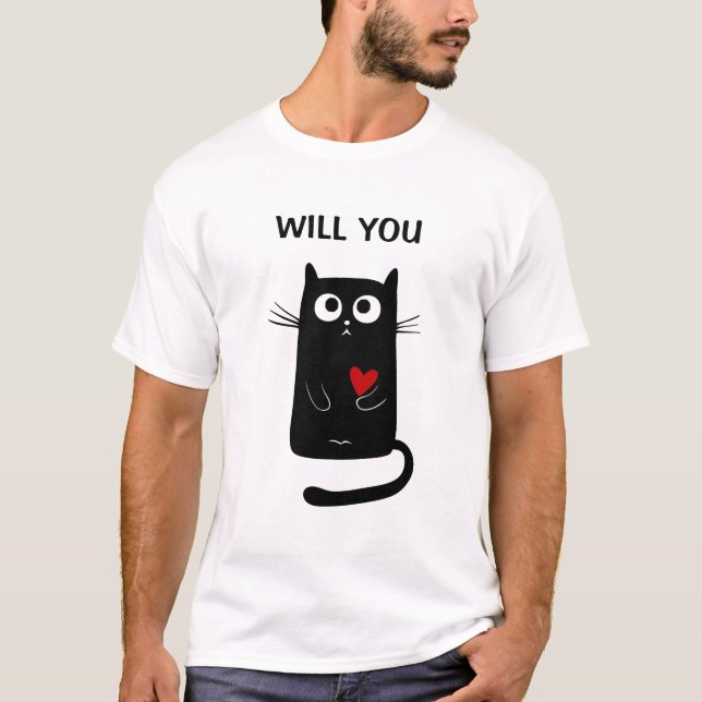 Lustigt kommer du att marry mig Giftermål Frieri K T Shirt (Framsida)