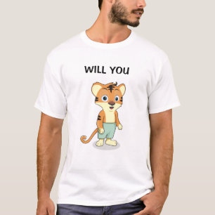 Lustigt kommer du att marry mig Giftermål Frieri T Shirt