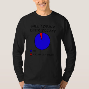 Lustigt kommer jag att dricka öl idag t shirt