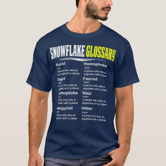 Lustigt Konservativ Design Snowflake Glossary  T Shirt
