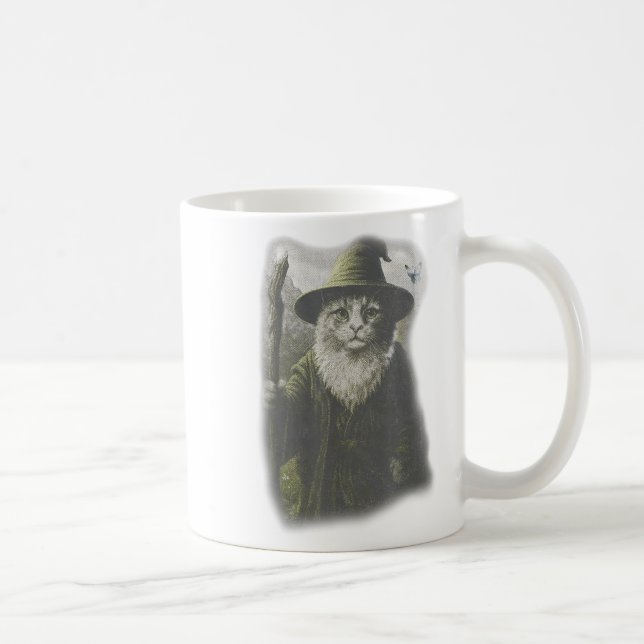 Lustigt Konstig Kitten Ghost Cat Meme Catdalf H Kaffemugg (Höger)