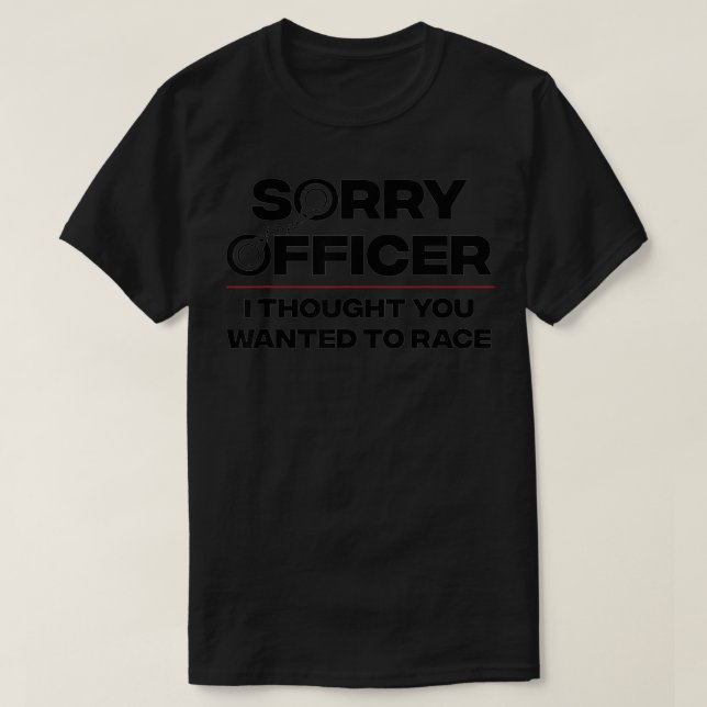 Lustigt konstnär Cop Gift for Tävla Police Manar T Shirt (Design framsida)