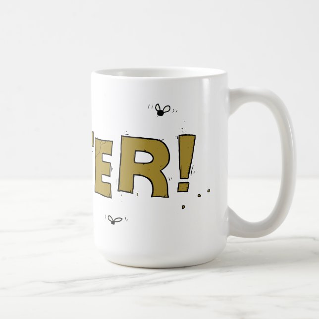 Lustigt kontor mugg design - Farter! (Höger)
