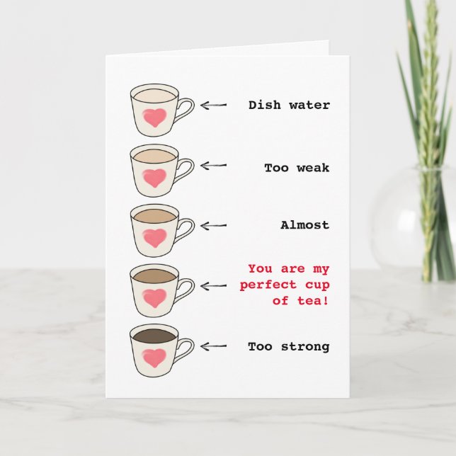 Lustigt kopp på älskare-Valentines day-tekort Helgkort (Framsida)