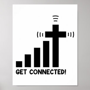 Lustigt, koppla upp Jesus Kristus Faith I Poster