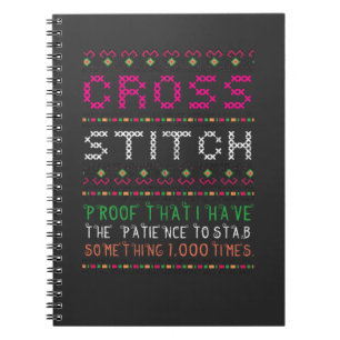Lustigt Kor-stift Needlepoint Sewing Nål Art Anteckningsbok