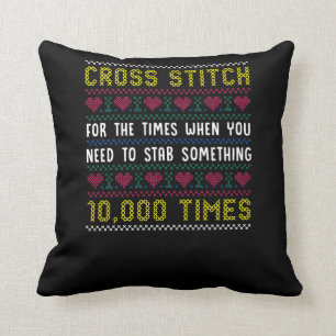 Lustigt Kor Stitch Humor Crafty Needlepoint Mamma Kudde
