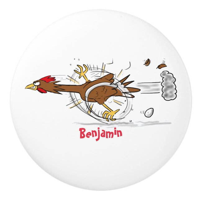 Lustigt körande tecknad av coola-kyckling knopp (Framsidan)