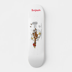 Lustigt körande tecknad av coola-kyckling mini skateboard bräda 18,5 cm