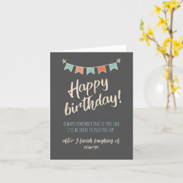 Lustigt kort för bästa vän, roligt citattecken