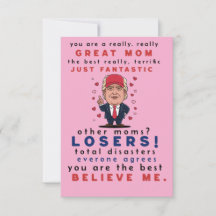 Lustigt kort för Mamma från dotter, son, barn.