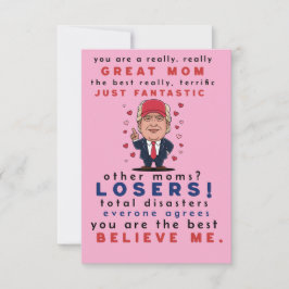 Lustigt kort för Mamma från dotter, son, barn.