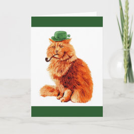 Lustigt kort för St. Patricks Day Cat Card