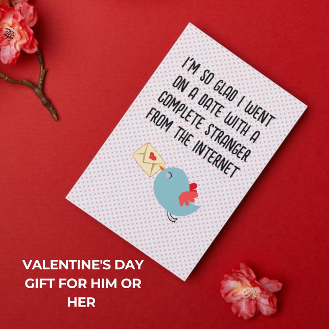 Lustigt kort på Alla hjärtans dag - Glad att jag m (Valentine's Day Gifts for Him & Her)