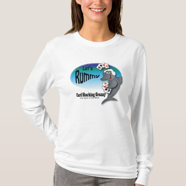 Lustigt kort Sharking Granny ⭐ ⭐ ⭐ ⭐ ⭐ Tee (Framsida)