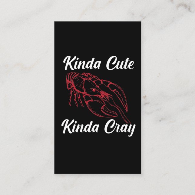 Lustigt Kräftor Boil Kinda Cute Kinda Cray Visitkort (Framsida)