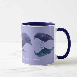 Lustigt Kråka Fläkt Corvidae Raven Design Mugg