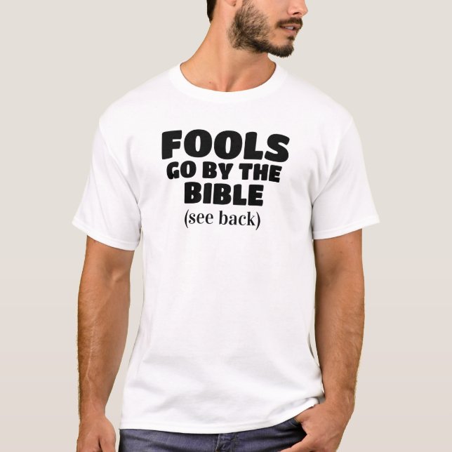 Lustigt kristen bibelcitat t shirt (Framsida)