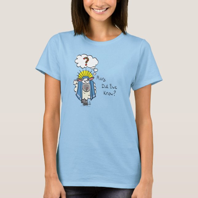 Lustigt kristen julgräddfår t shirt (Framsida)