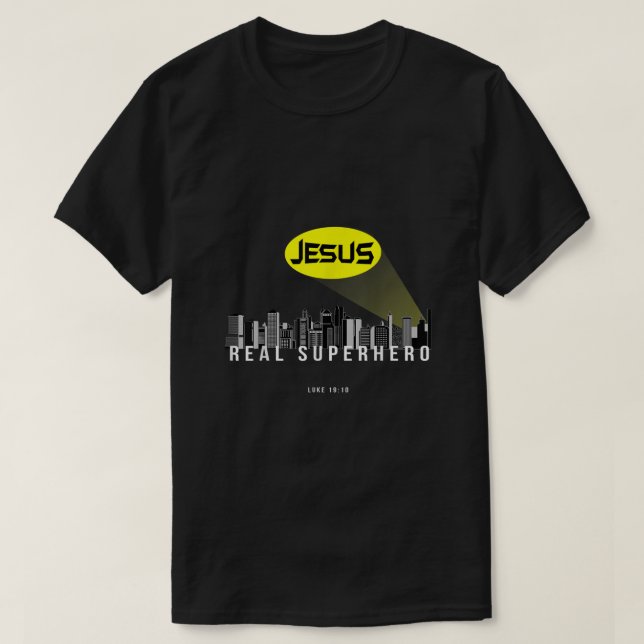 Lustigt kristna gåvor bibelvändning Jesus Real Top T Shirt (Design framsida)
