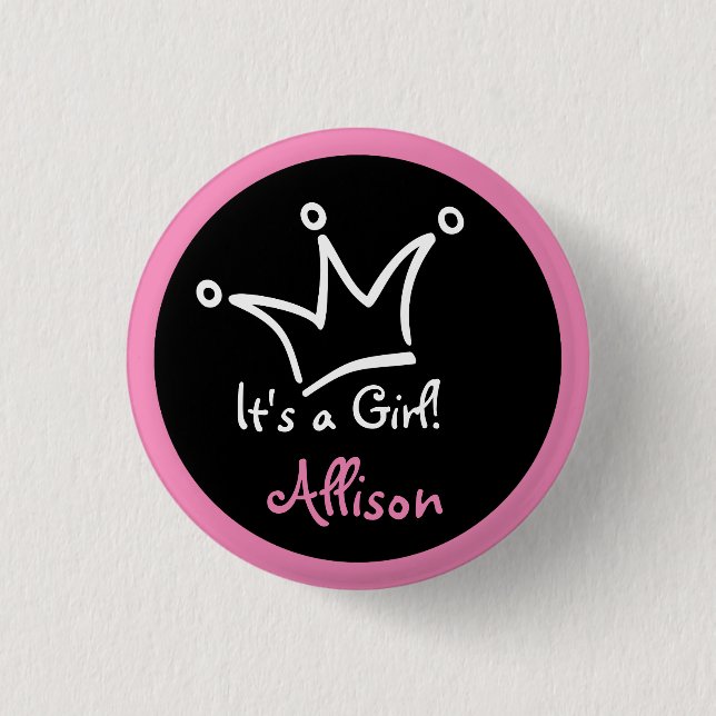 Lustigt Krona, vitt + din rygg. & text Knapp (Framsida)