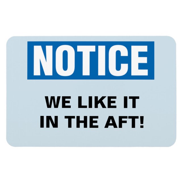 Lustigt kryssningsdörr - Vi gillar det i Aft! Magnet (Horisontell)