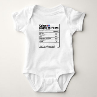 Lustigt kubanskt näringspåstående Baby Onsie T Shirt