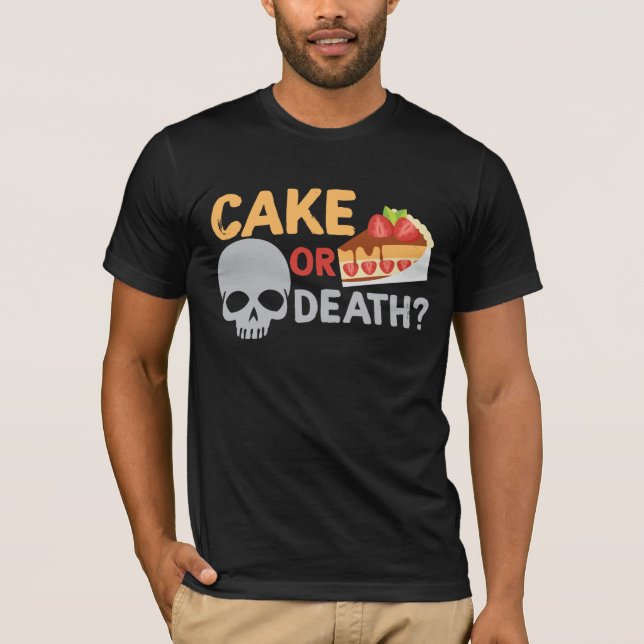 Lustigt kummel eller död Skull - Baker Candy Pun T Shirt (Framsida)