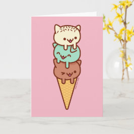 Lustigt kundkort - SOMMER ICE CREAM CONE Kort
