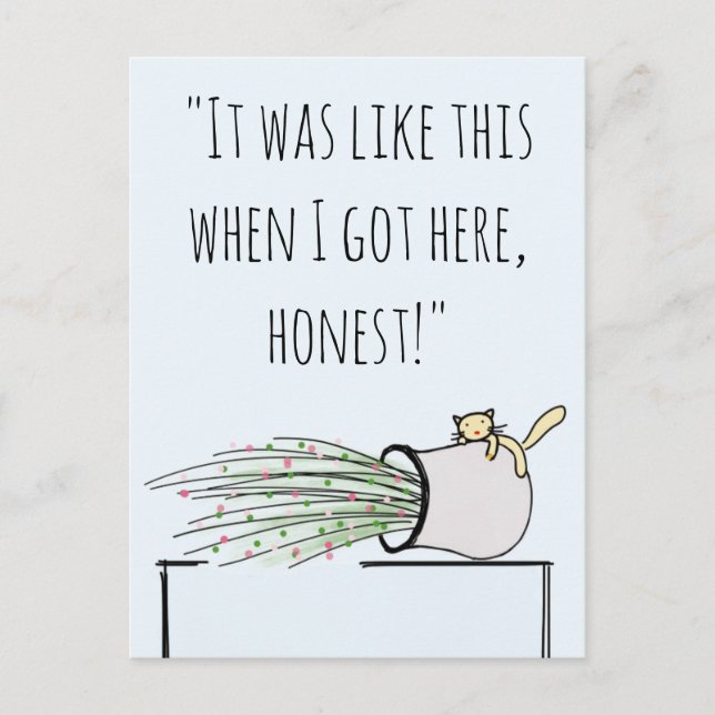 Lustigt kute som knackar Sak över Vykort (Framsida)