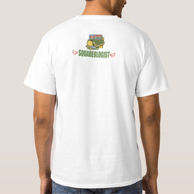 Lustigt kvadratfot  tee shirt (Baksida)
