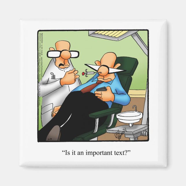 Lustigt lagerstuffer Texting Humor Magnet (Framsidan)