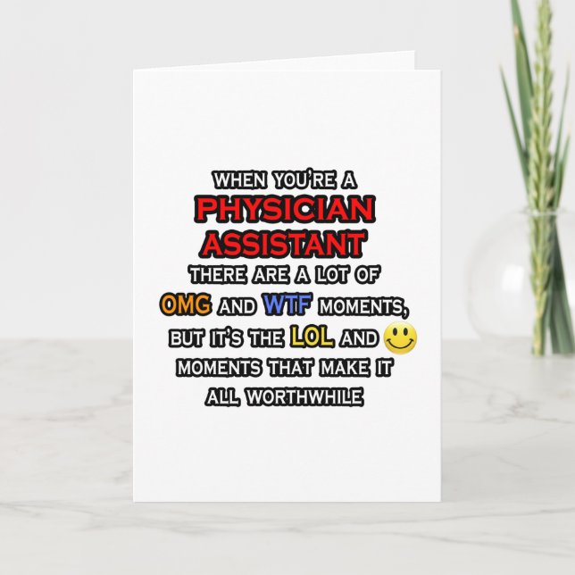 Lustigt läkarassistent ... OMG WTF LOL Kort (Framsida)