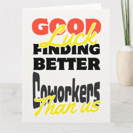 Lustigt Lämnande kort för Coworking Card, humous G