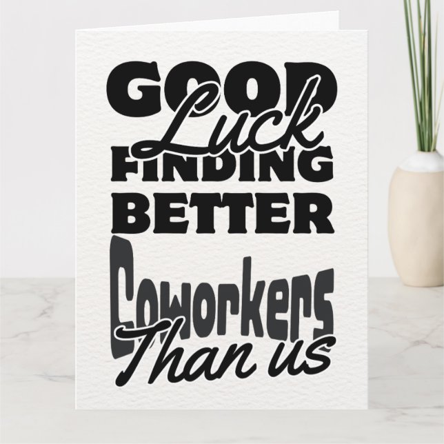 Lustigt Lämnande kort för Coworking Card, humous G (Framsida)