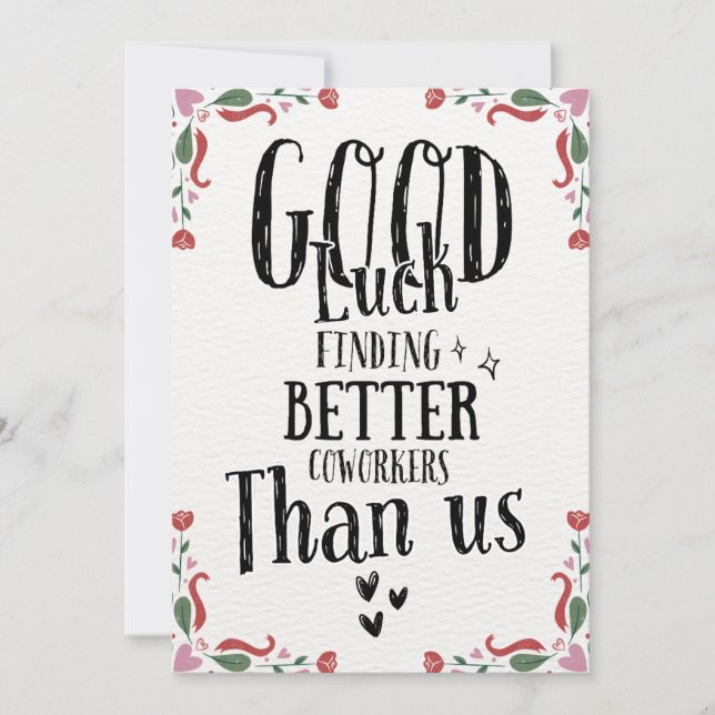 Lustigt Lämnande kort för manar kvinnor, humoristi (Framsida)