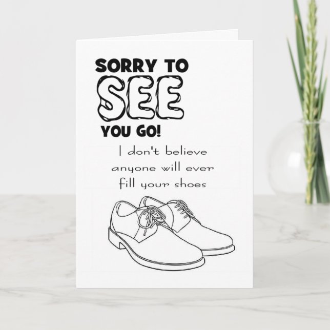 Lustigt lämnande medarbetare kort (Framsida)