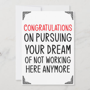 Lustigt Lämnande medarbetare till kortgåva Inbjudningar