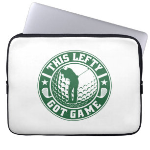Lustigt Lämnat Handed Golf Player Laptop Fodral