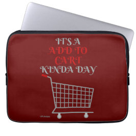 Lustigt laptop sleeve "LÄGG TILL CART"