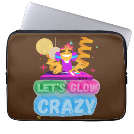 Lustigt laptop sleeve "LÅT OSS GLOW CRAZY"
