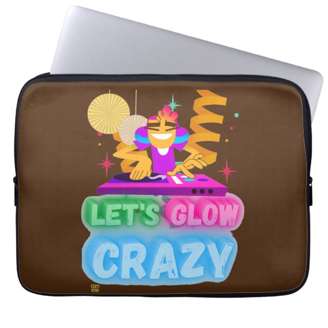 Lustigt laptop sleeve "LÅT OSS GLOW CRAZY" (Framsidan)
