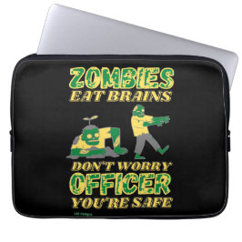 Lustigt laptop sleeve "ZOMBIES EAT BRAINS.."