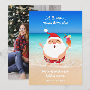 Lustigt "Låt det snöa" Florida Beach juljul Julkort