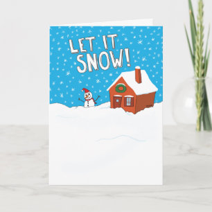 Lustigt Låt det snöa Helgdag-kort Helgkort